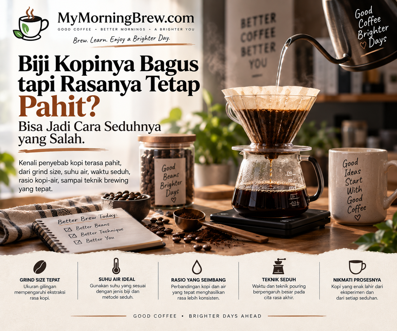 Biji Kopinya Bagus tapi Rasanya Tetap Pahit? Bisa Jadi Cara Seduhnya yang Salah